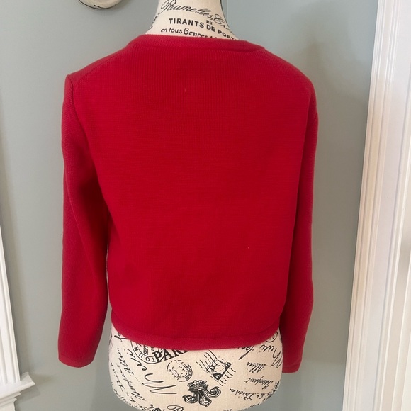 J.Crew Emilie Patch-pocket Sweater Lady Jacket | Red | Size S | Like New - Picture 6 of 15